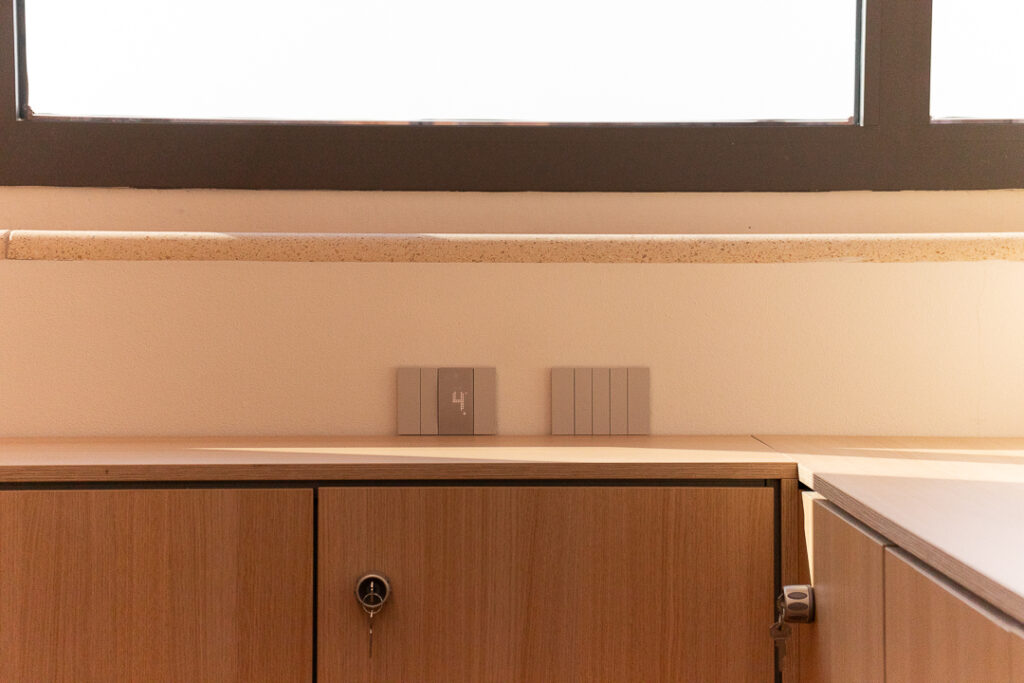 Dettaglio dei comandi dell'impianto di termoregolazione